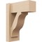 Ekena Millwork 6-in W x 12-in D x 16-in H Funston Block Rough Cedar Woodgrain TimberThane Outlooker, Primed Tan OUTUR060X12X16FST44RCPR - alternate 1